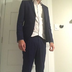 H&M Slim Suit - Navy Blue